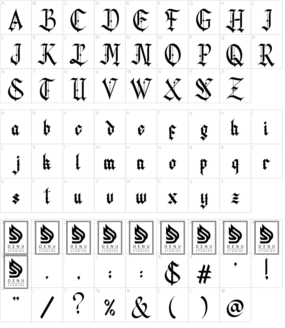 Characters: Kileydot Font