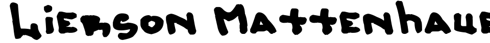 Vorschau der Schriftart - Lierson Mattenhauer