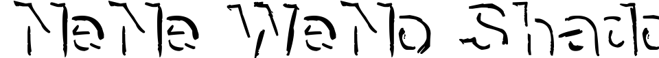 NeNe WeNo Shadow HandWrite Font Preview