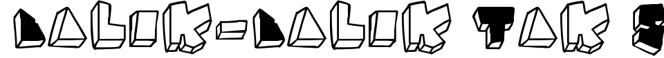 字体预览:Balok-Balok Tak Sempurna