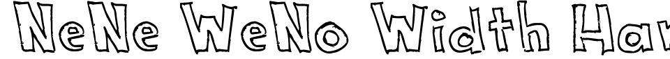 NeNe WeNo Width HandWrite Font Preview