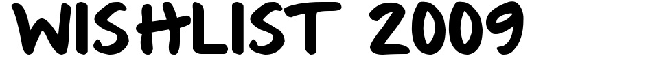 字体预览:Wishlist 2009