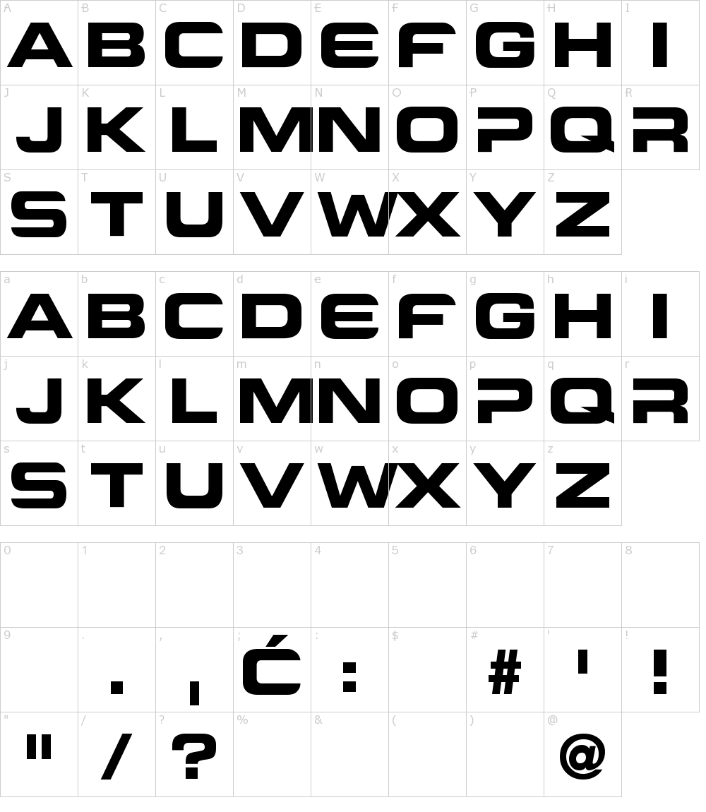 フォントの文字: Criovision