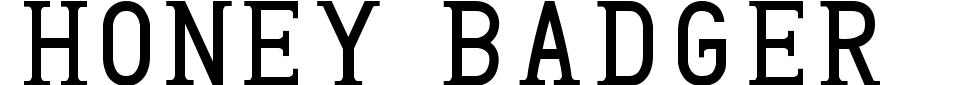 Honey Badger Font Preview