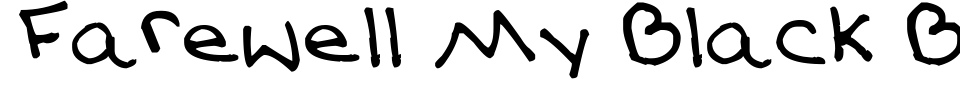 Farewell My Black Balloon Font Preview