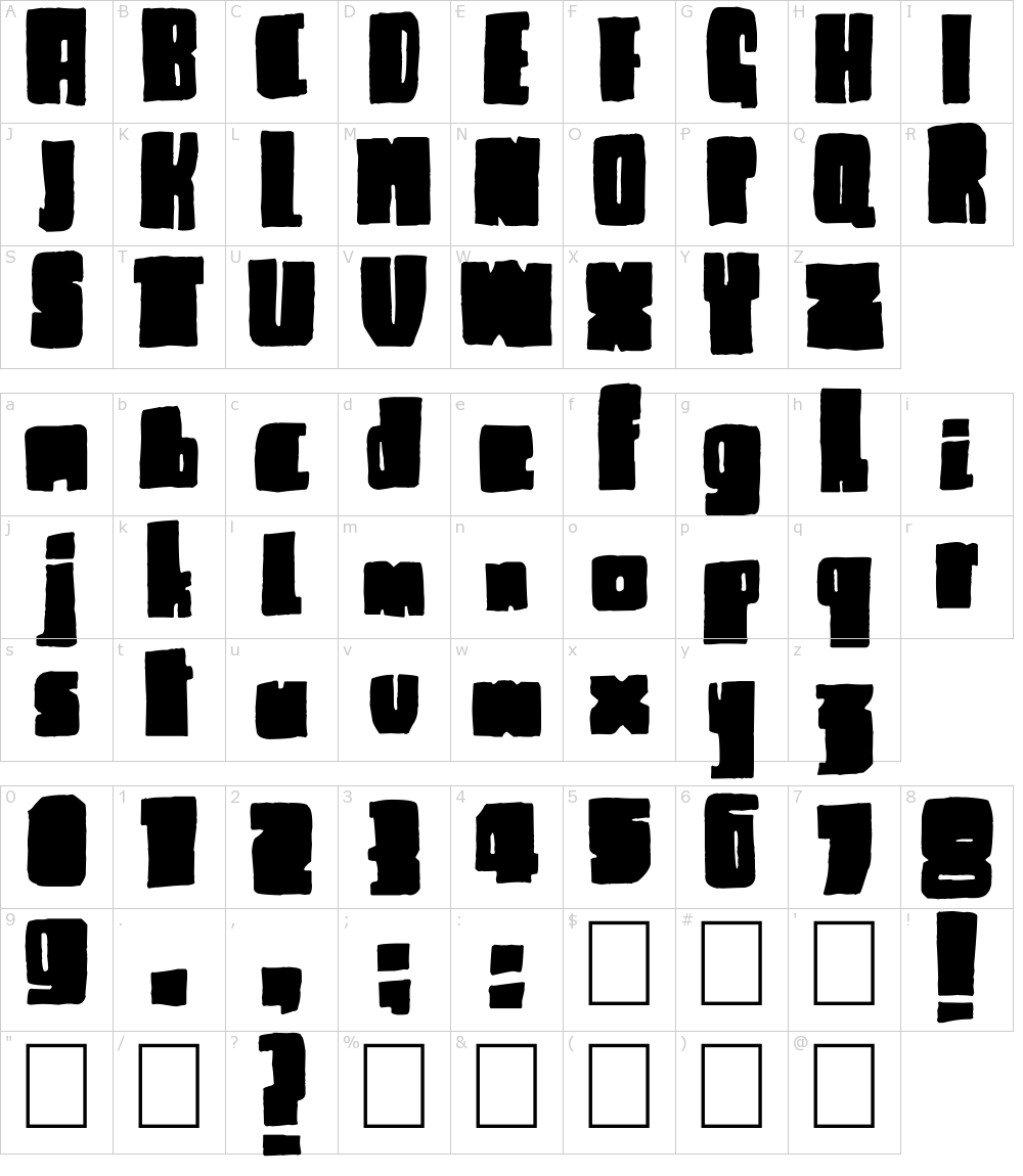 Characters: Blck Font