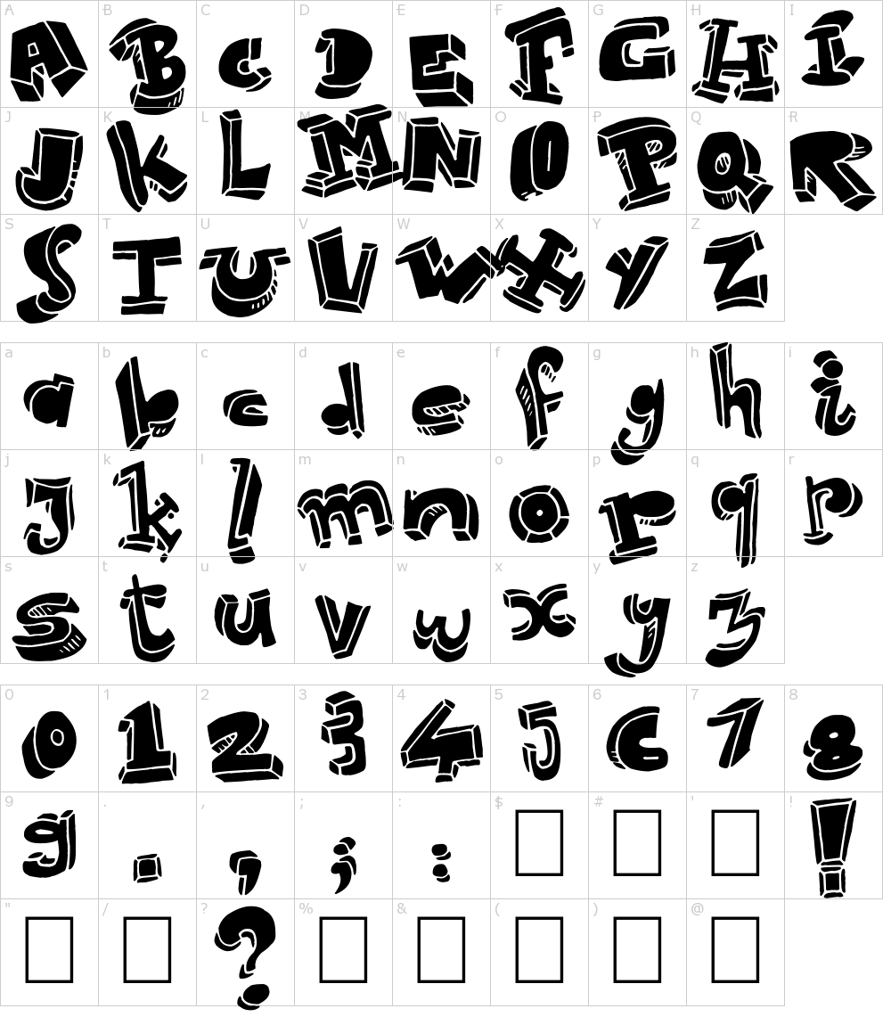 Characters: Strokeless Font