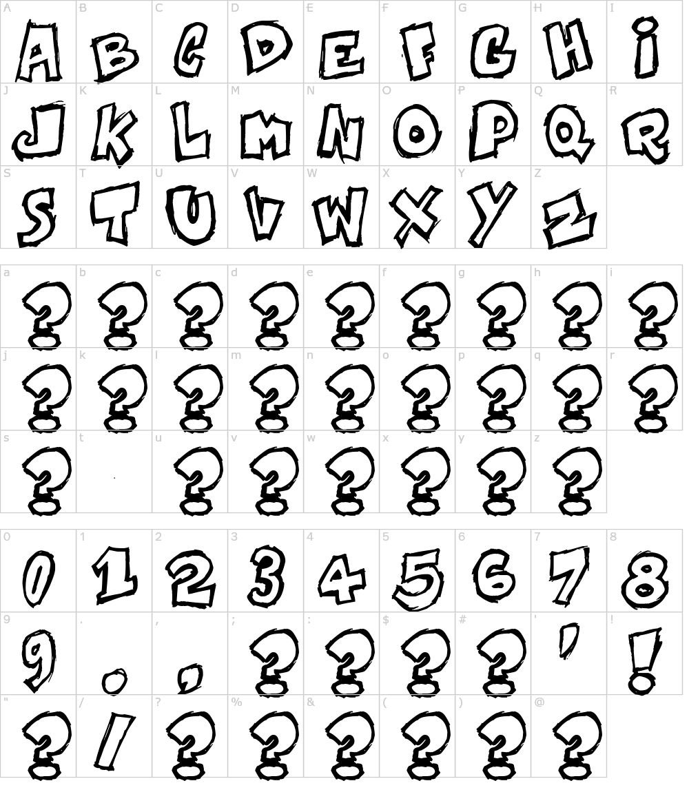 Characters: Komikoz Font