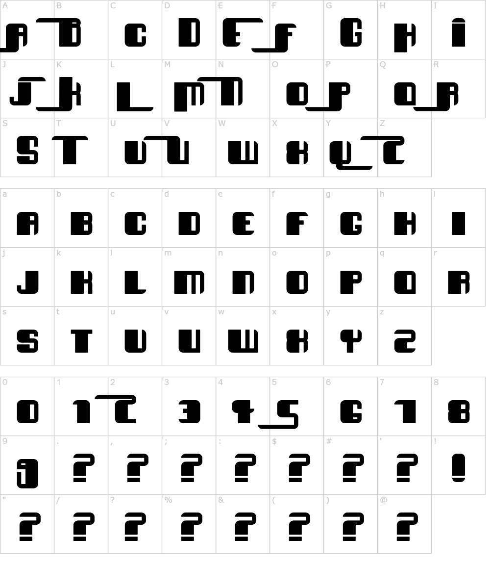 フォントの文字: Essef