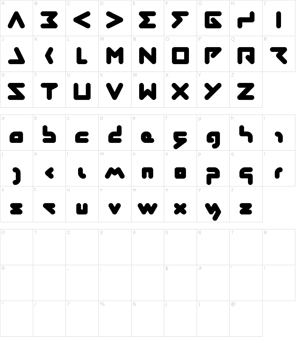 フォントの文字: Abstrasctik