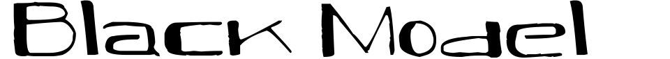 Black Model Font Preview