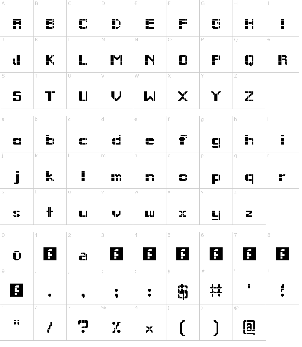 フォントの文字: Remodula