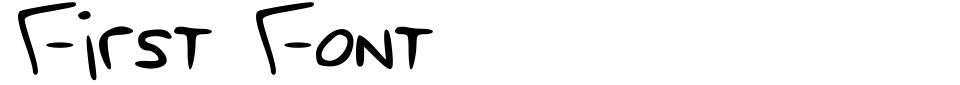 First Font Font Preview