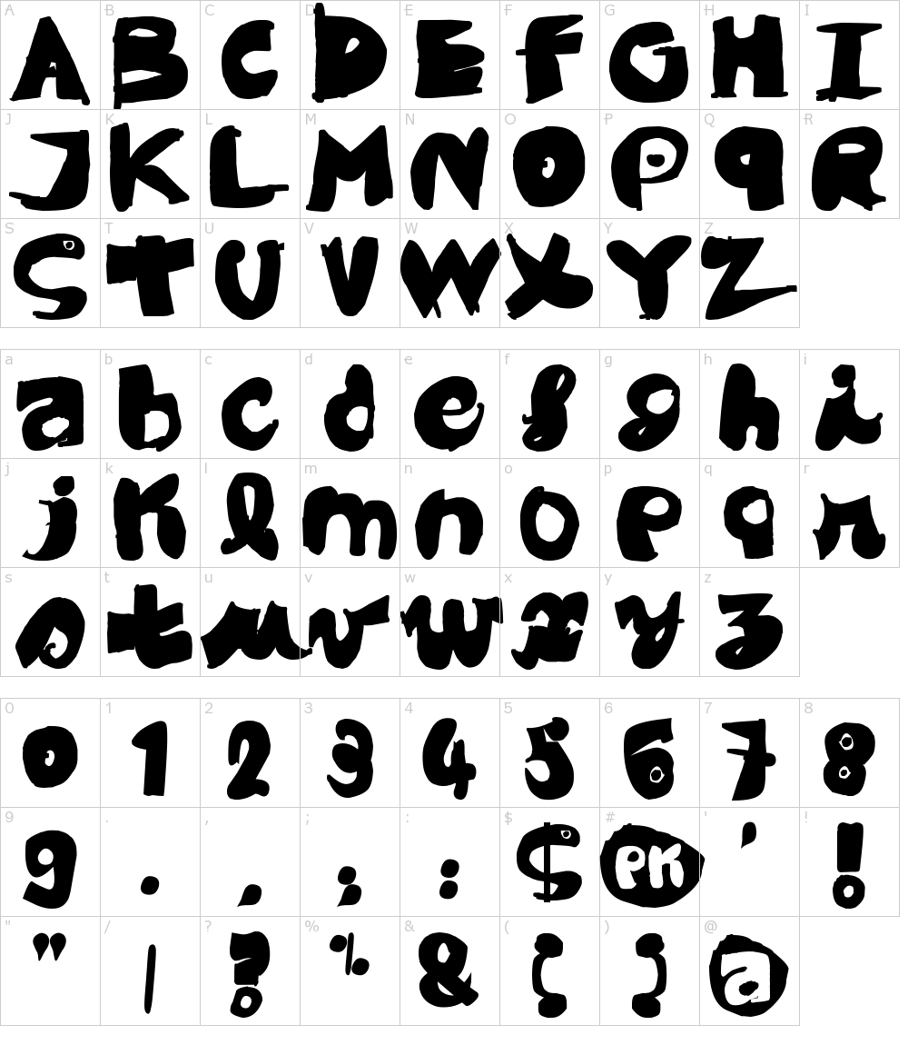 Characters: Black Cobra Font