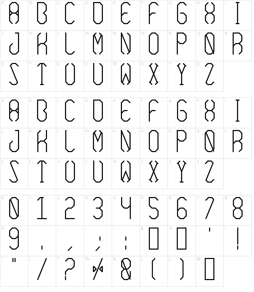 フォントの文字: Azimuth