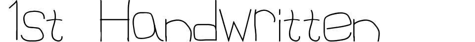 Vorschau der Schriftart - 1st Handwritten