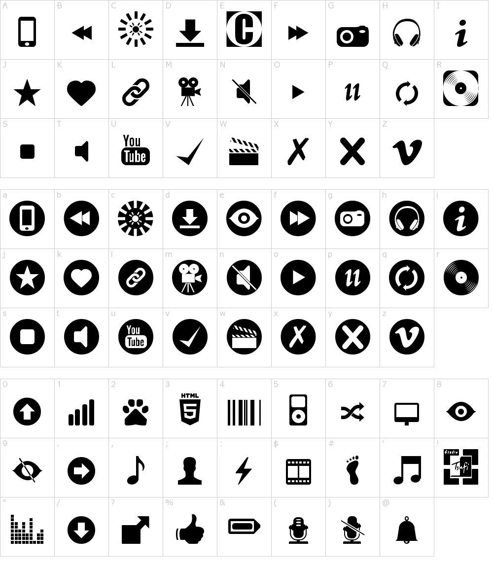 フォントの文字: sTmedia
