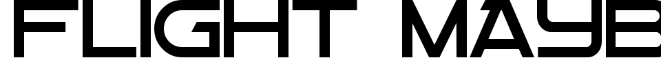 字体预览:Flight Maybe