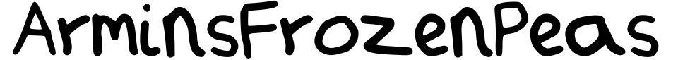 ArminsFrozenPeas Font Preview