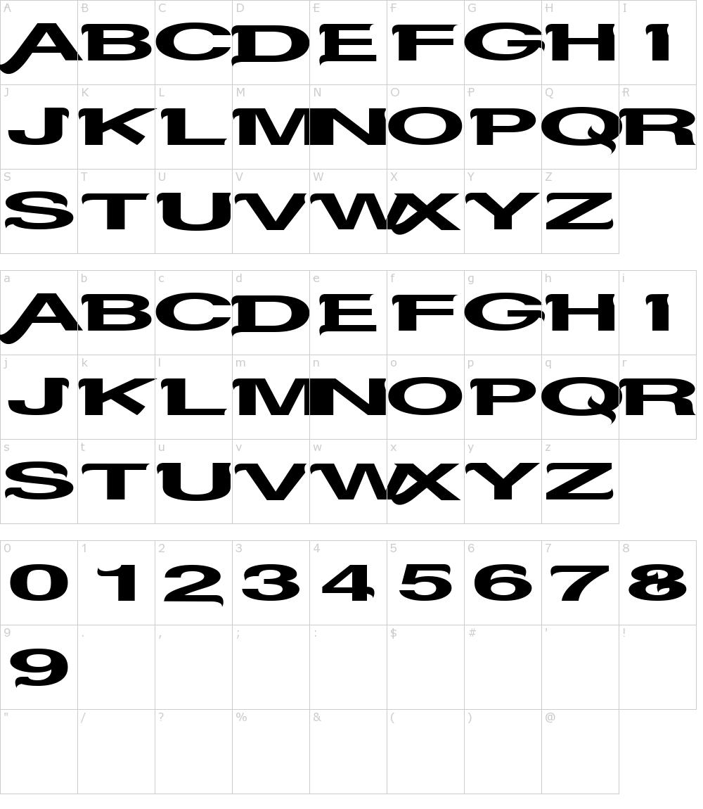Characters: Serifvetika Font