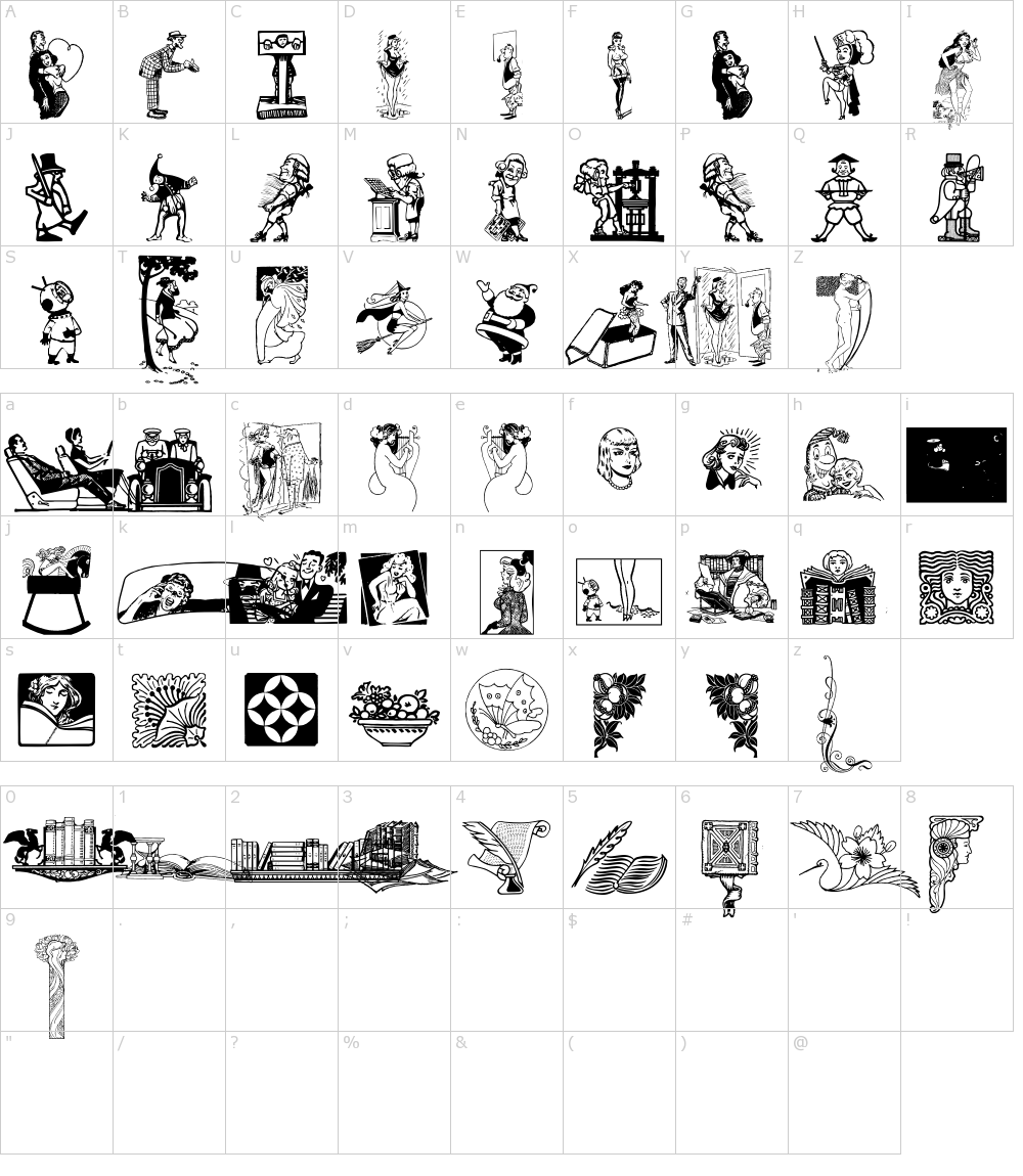 フォントの文字: Cornucopia of Dingbats