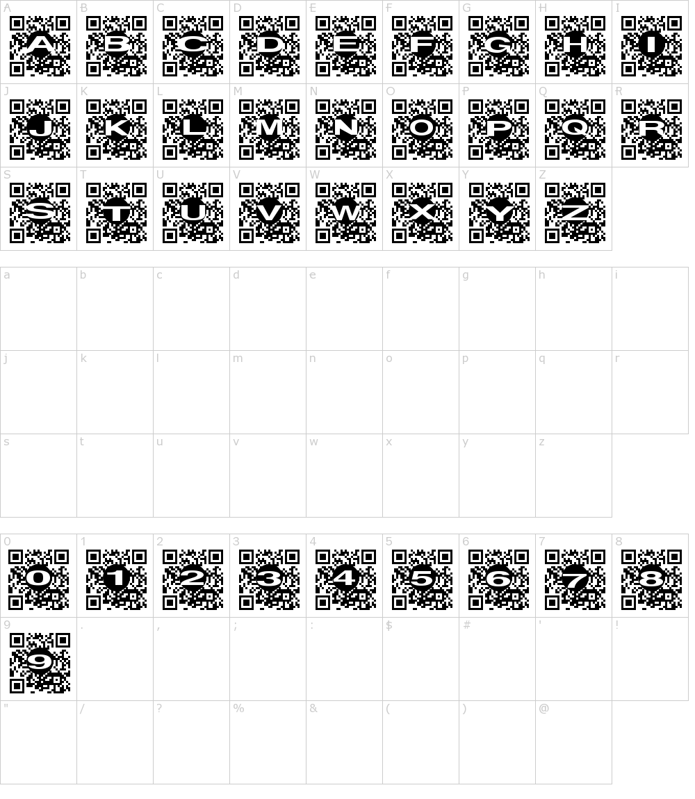 フォントの文字: Qrurl