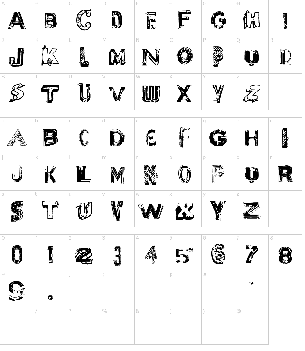 フォントの文字: Motel Vacancy
