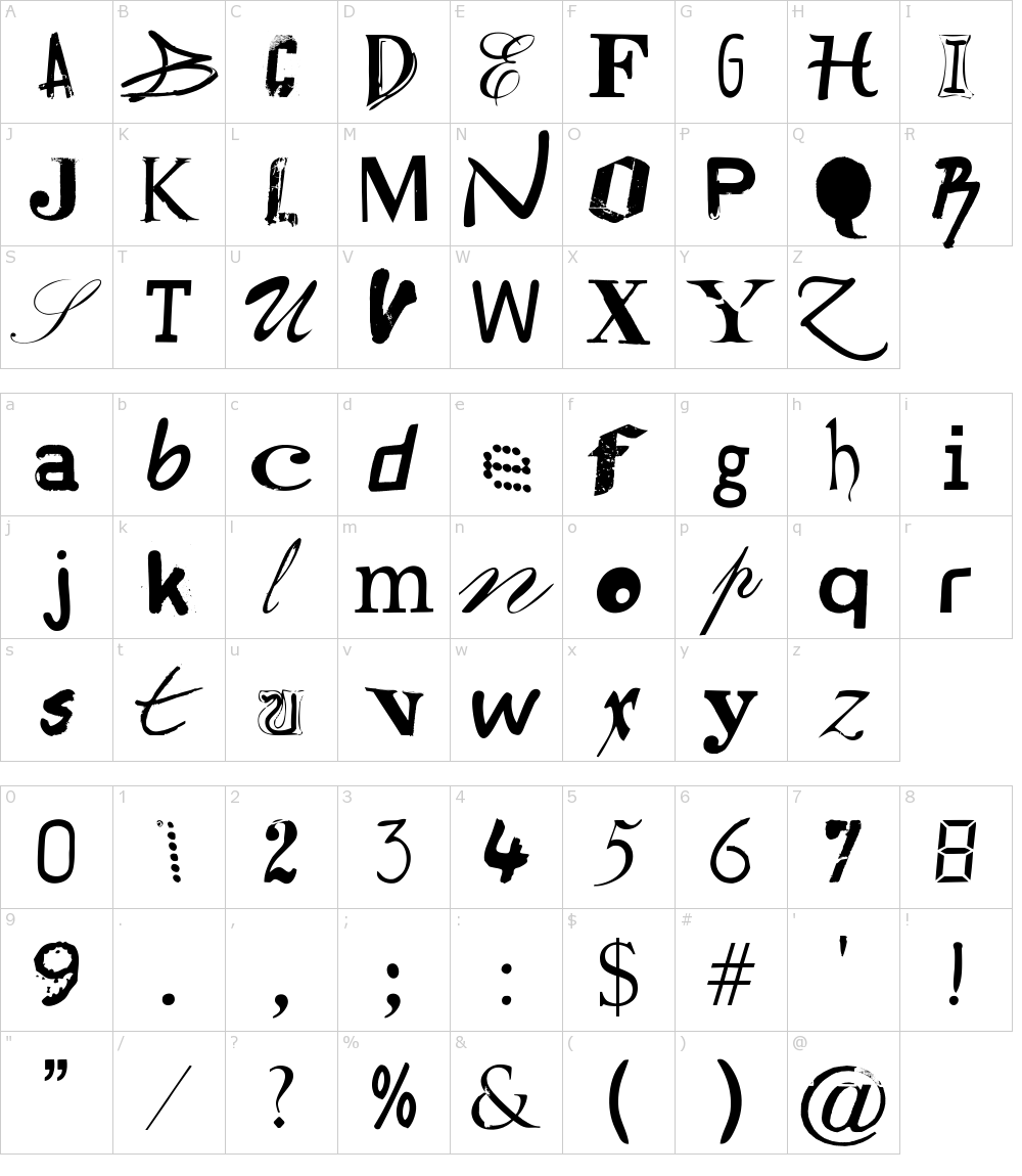フォントの文字: Hildesheima