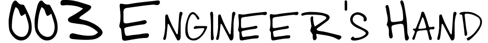 Vorschau der Schriftart - 003 Engineer