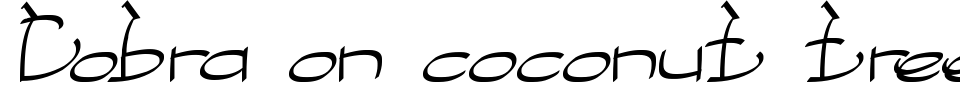 Cobra on coconut tree Font Preview