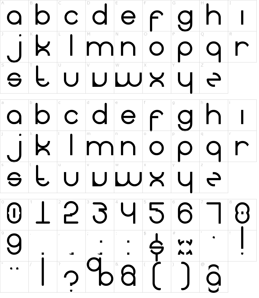 Characters: Dropping tears sans Font