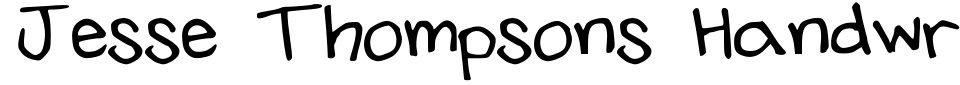 Vorschau der Schriftart - Jesse Thompsons Handwriting