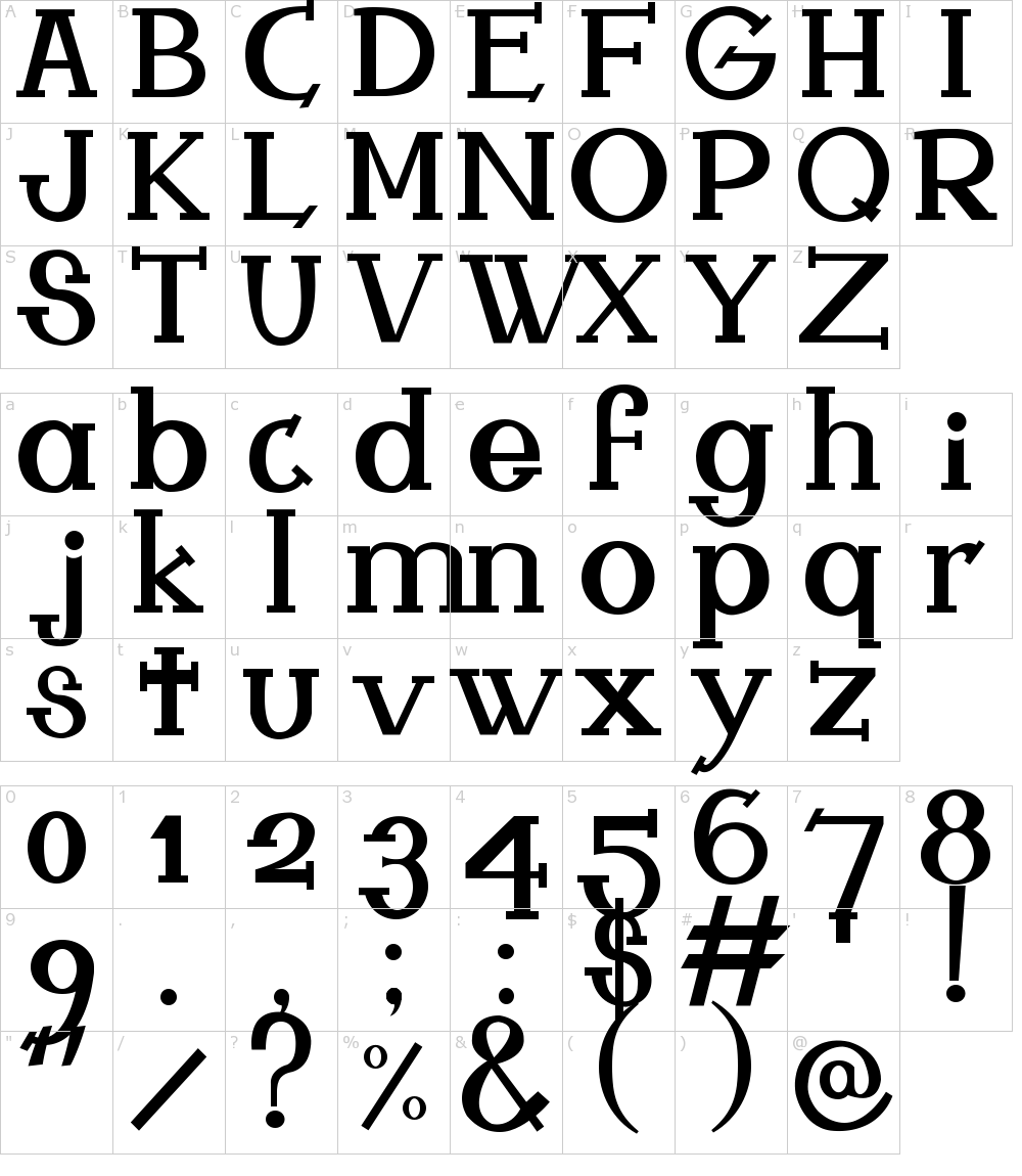 Characters: Ferqui Font