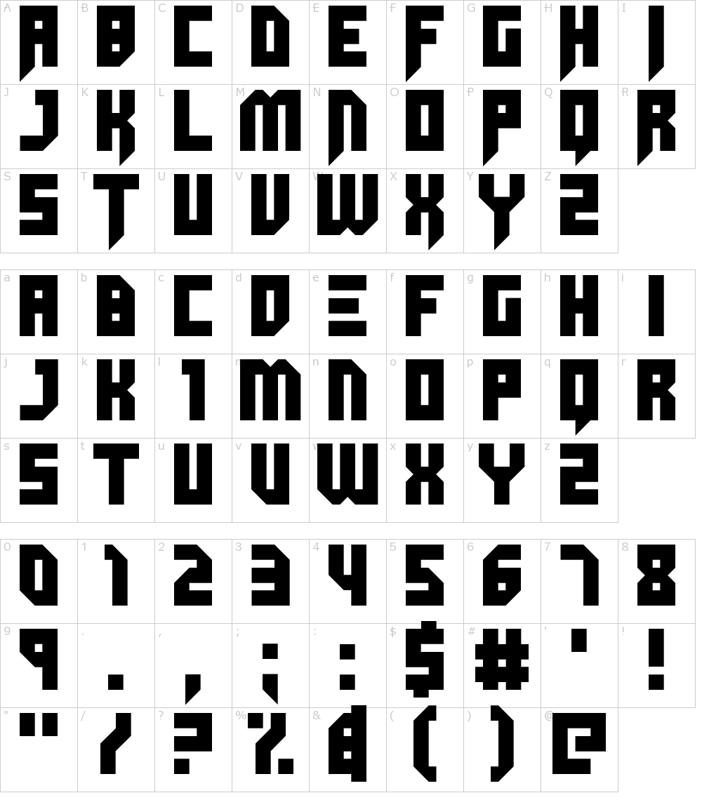フォントの文字: Dubspikes
