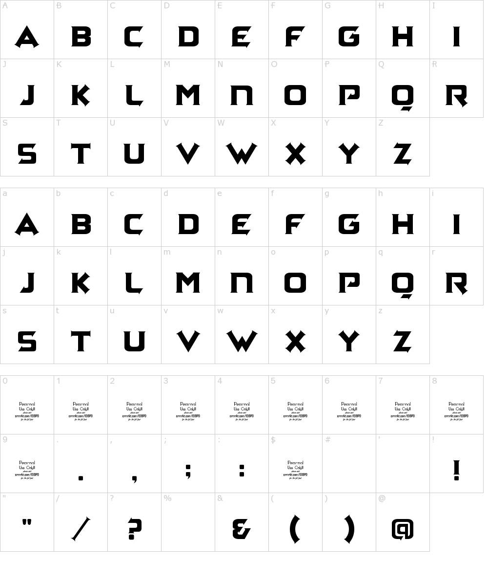 フォントの文字: Archena