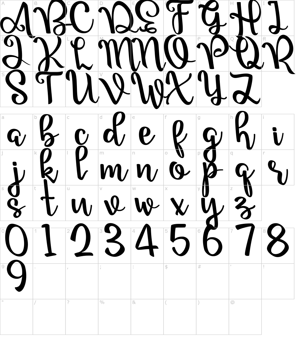 Characters: Nour Manise Font