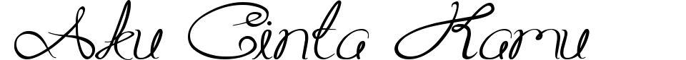 Aku Cinta Kamu Font Preview
