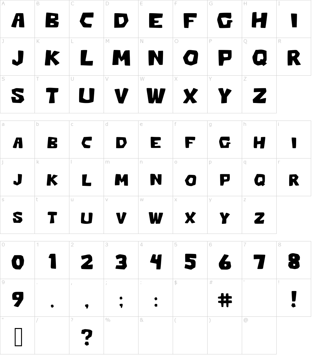 フォントの文字: Block Awesome