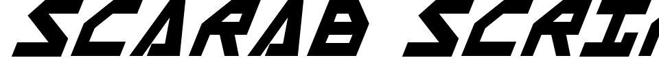 Vorschau der Schriftart - Scarab Script