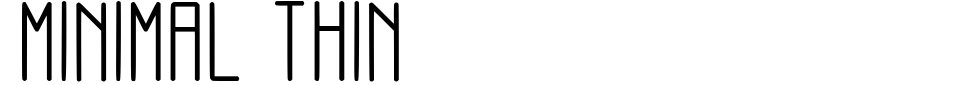 Minimal Thin Font Preview