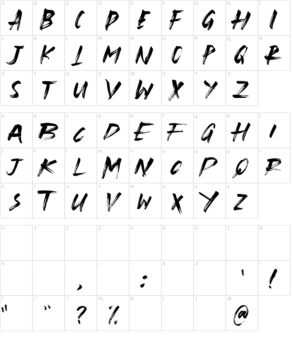 フォントの文字: Blindspot