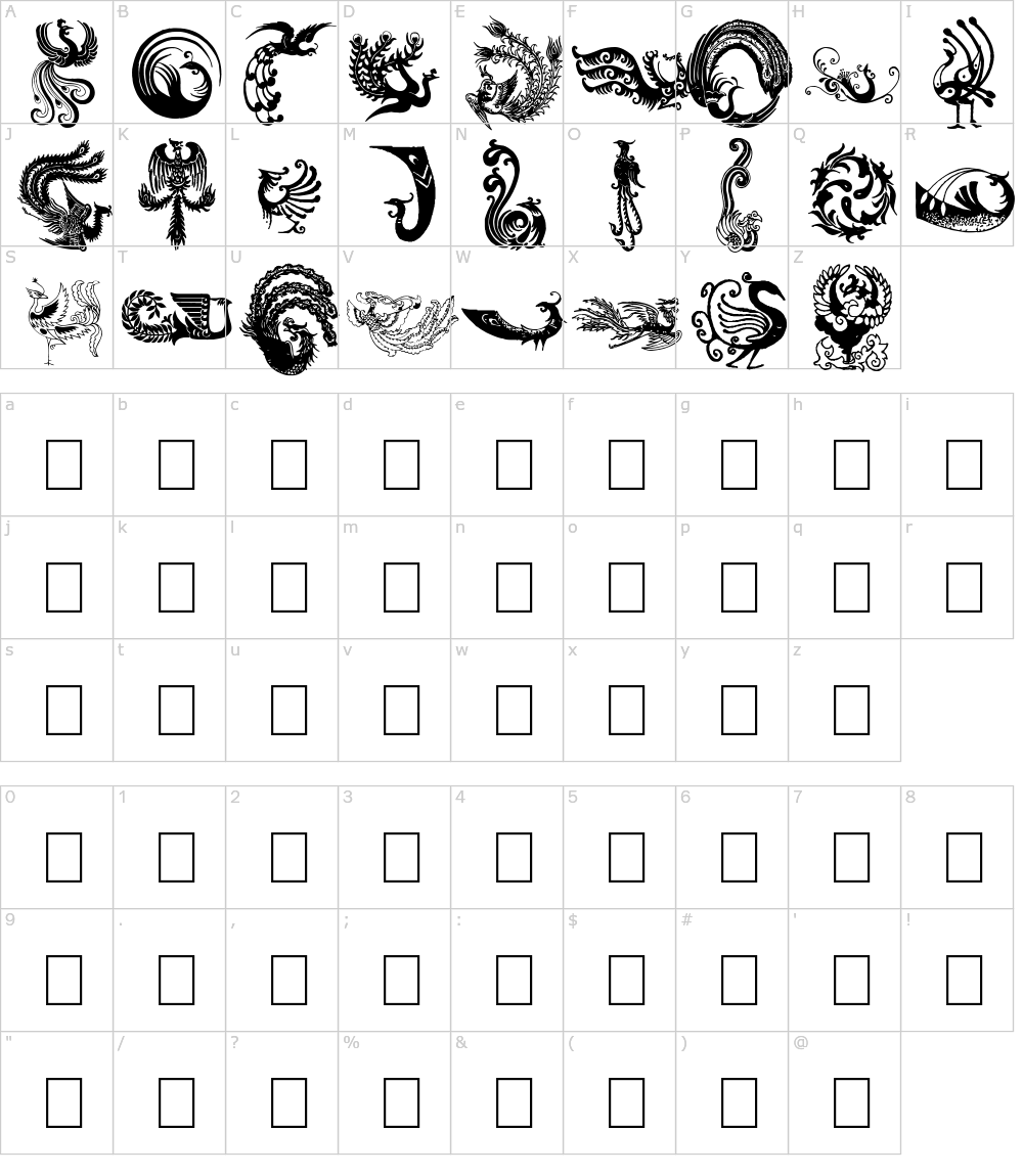 フォントの文字: Phoenix [imagex]