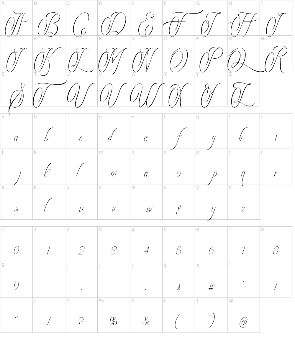 フォントの文字: Ecalyars