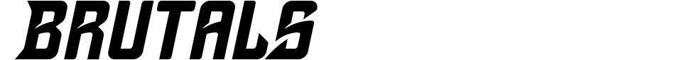 Brutals Font Preview