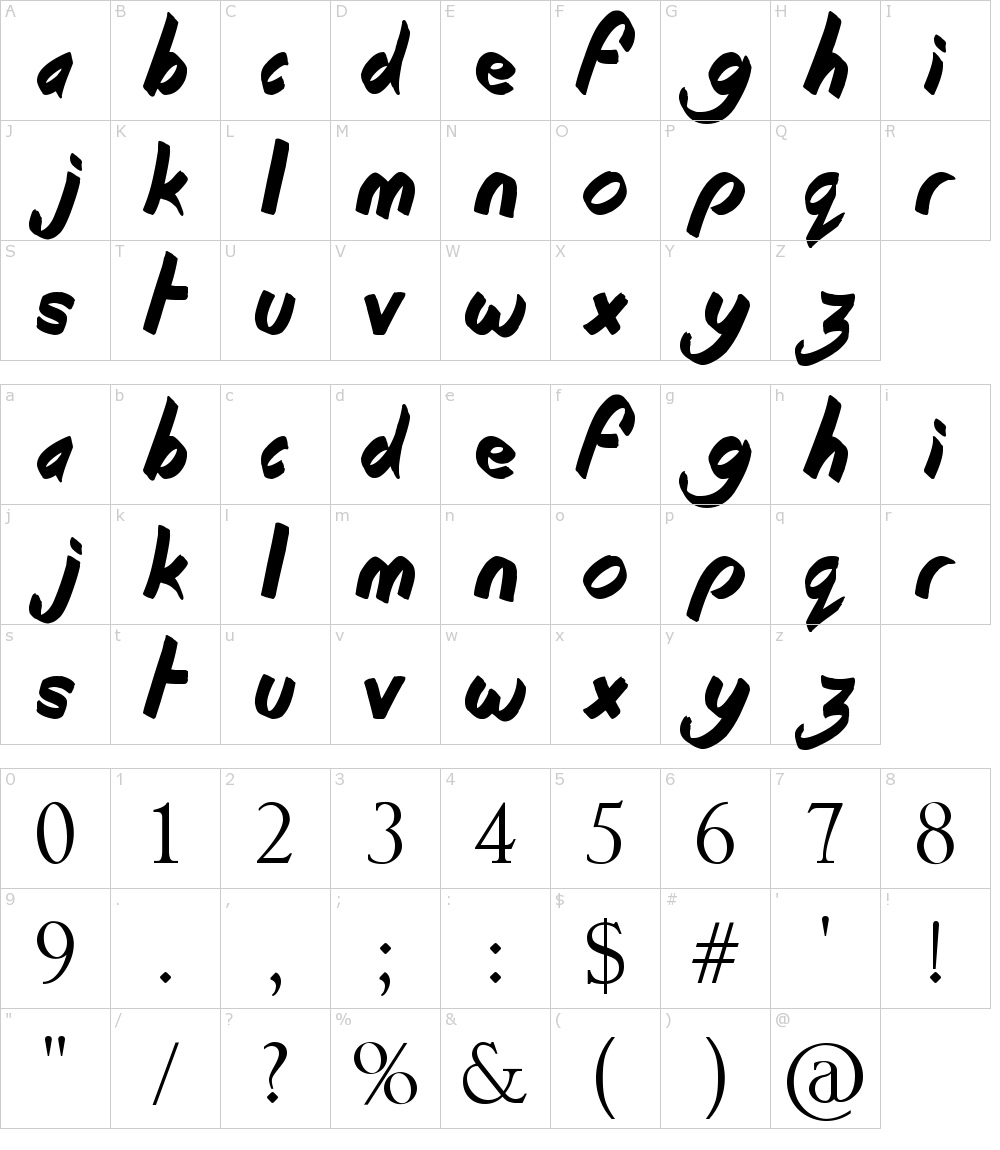 フォントの文字: Beginning of Summer