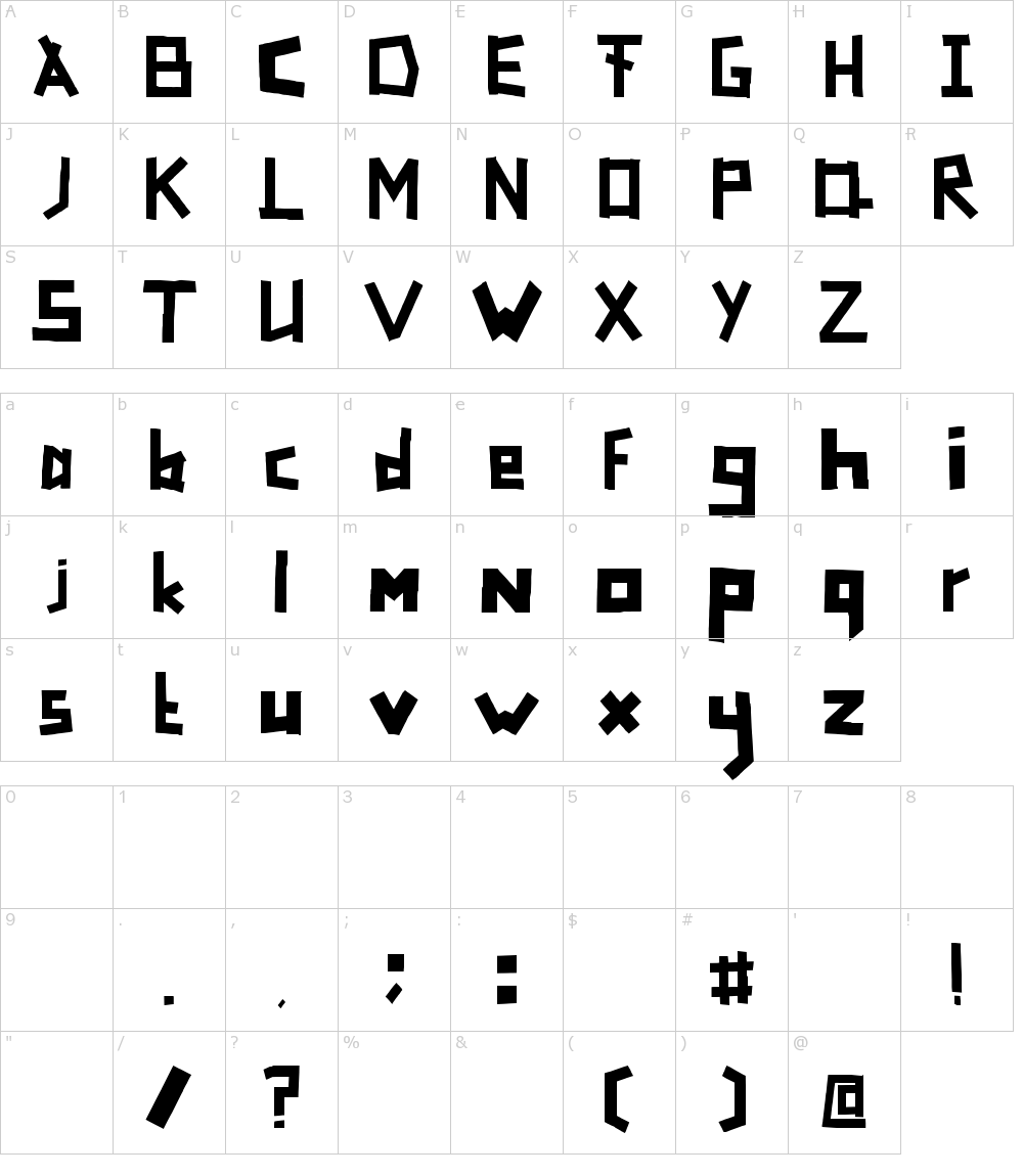 Characters: TapeFont Font