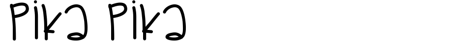 Pika Pika Font Preview