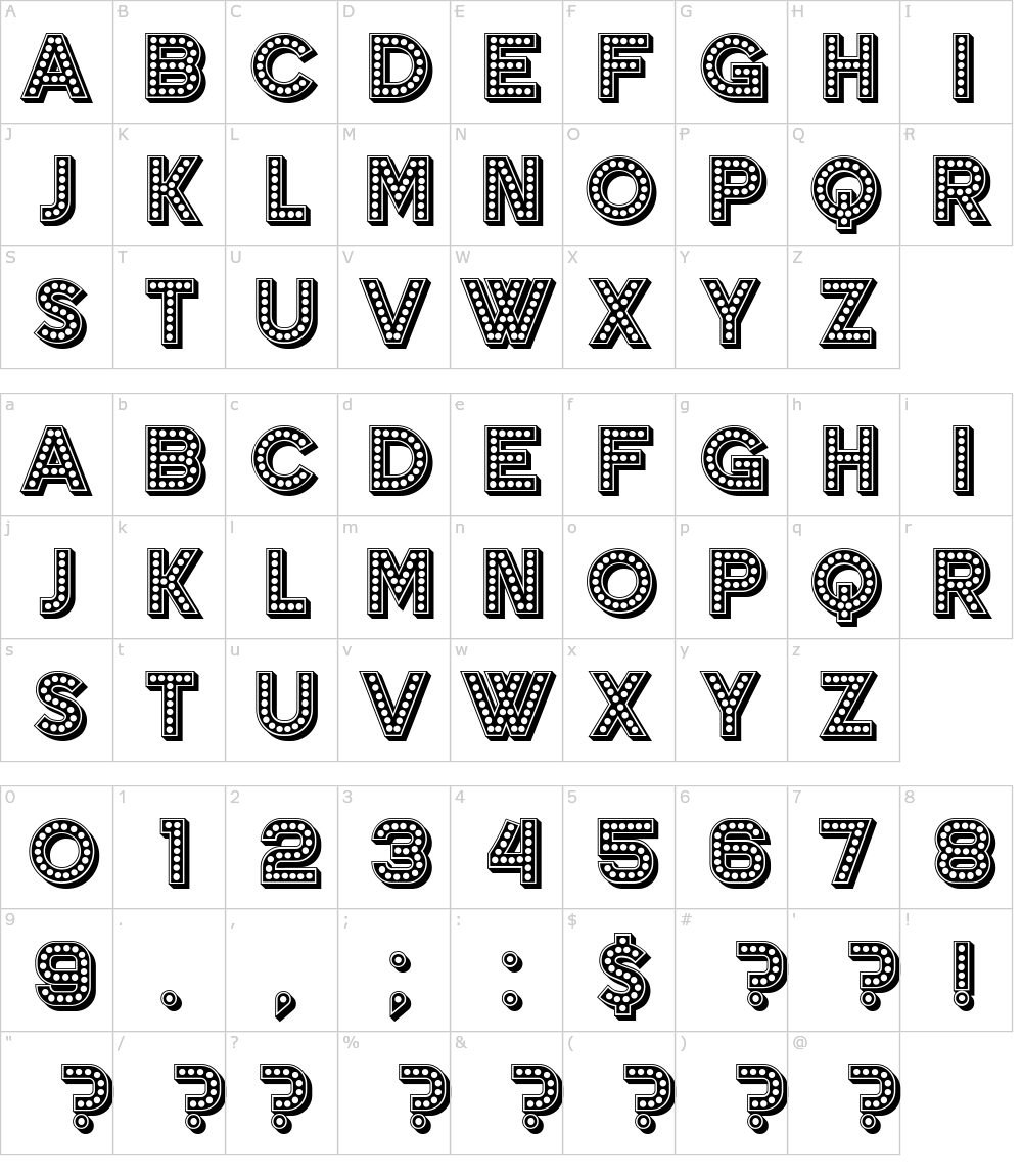 フォントの文字: Gloom