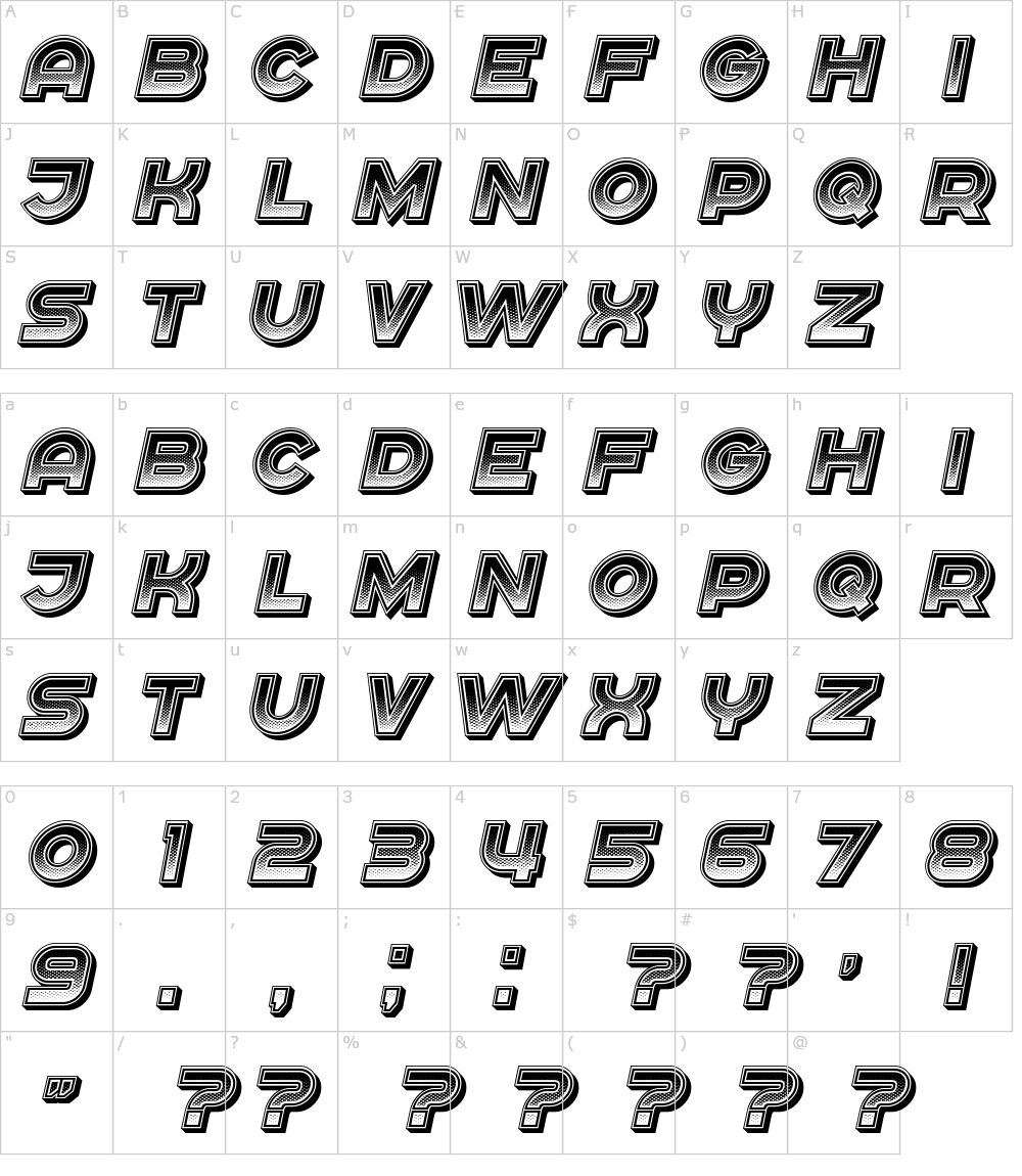 フォントの文字: Cimice