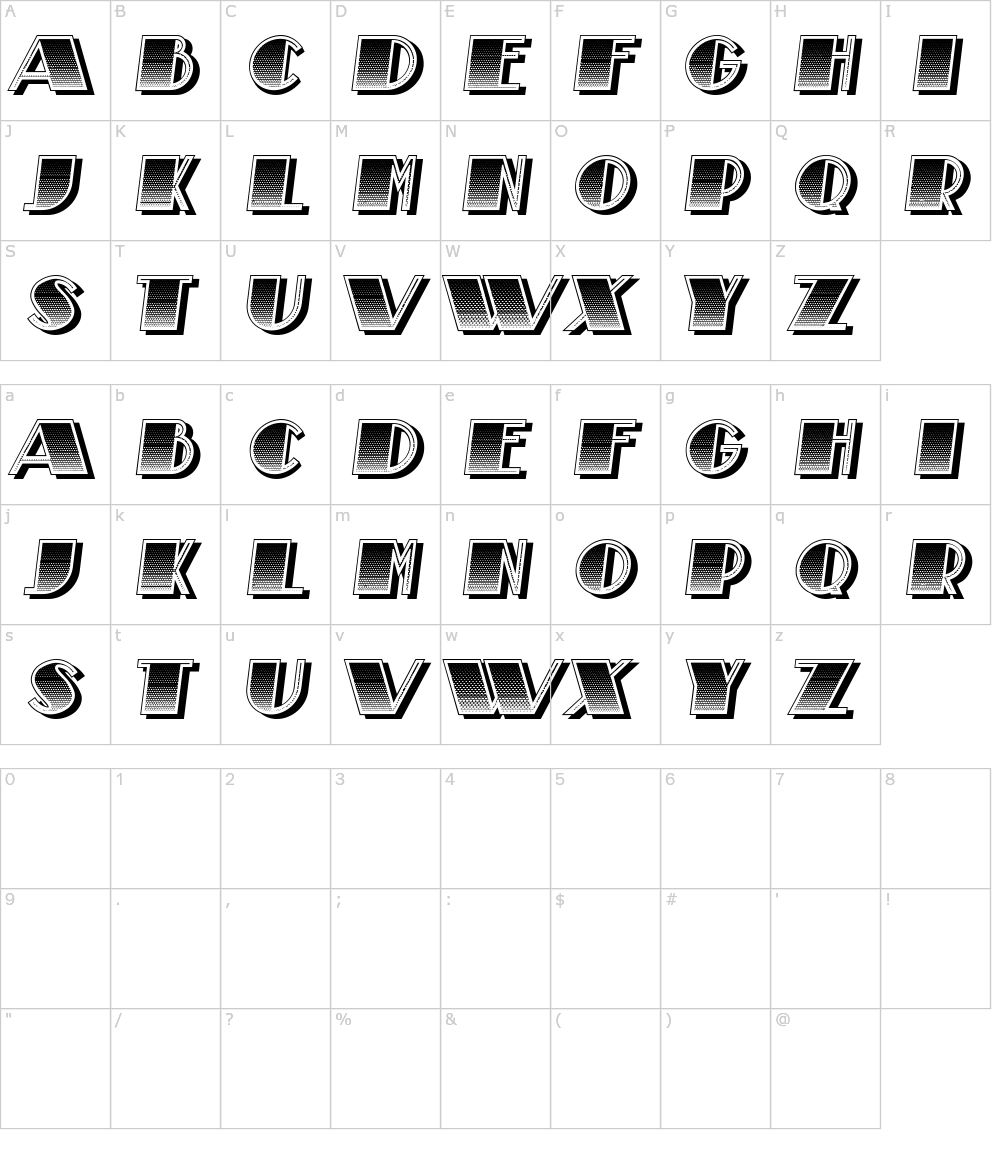 フォントの文字: Piantato
